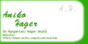 aniko hager business card