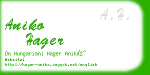 aniko hager business card